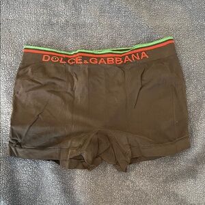 Dolce & Gabbana Black Boxer Briefs with Red and Green Waistband (USED)
